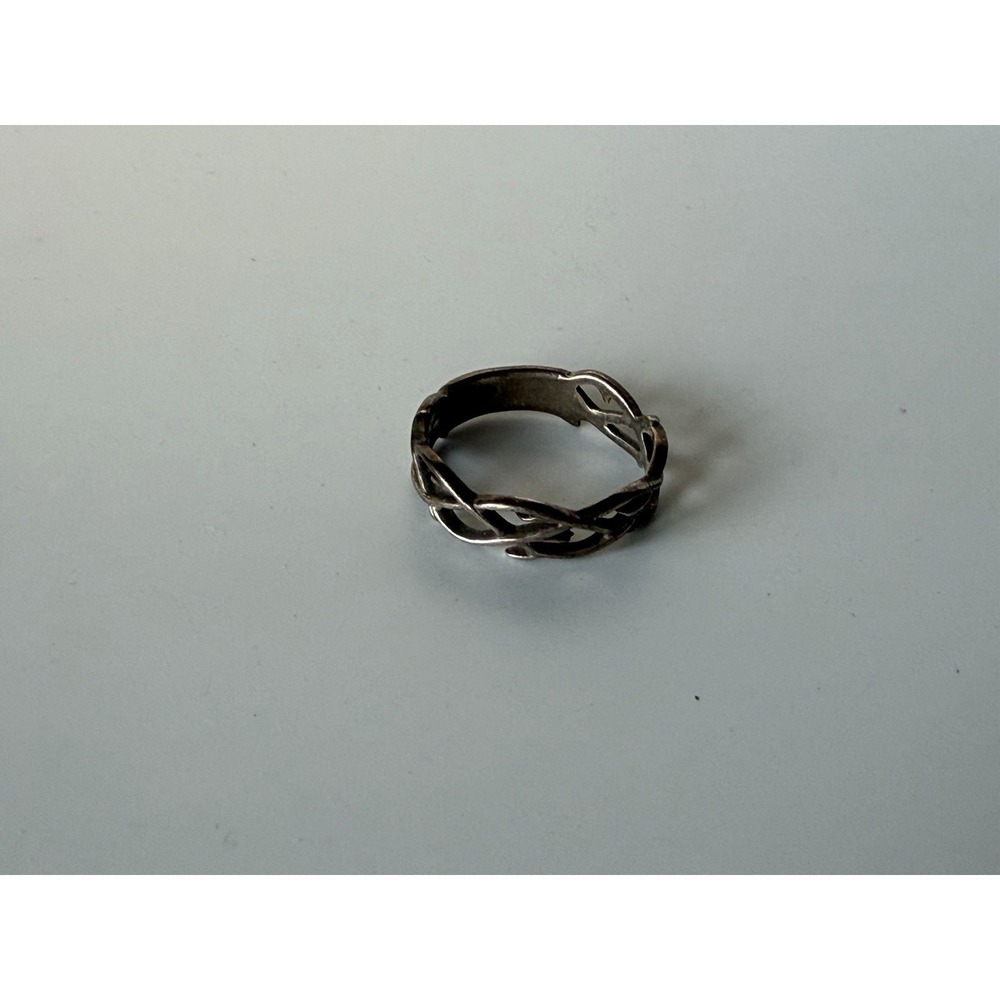 Crown of Thorns Ring Sterling Silver Jesus Crucifixion Vintage 2.4 G Size 7.75